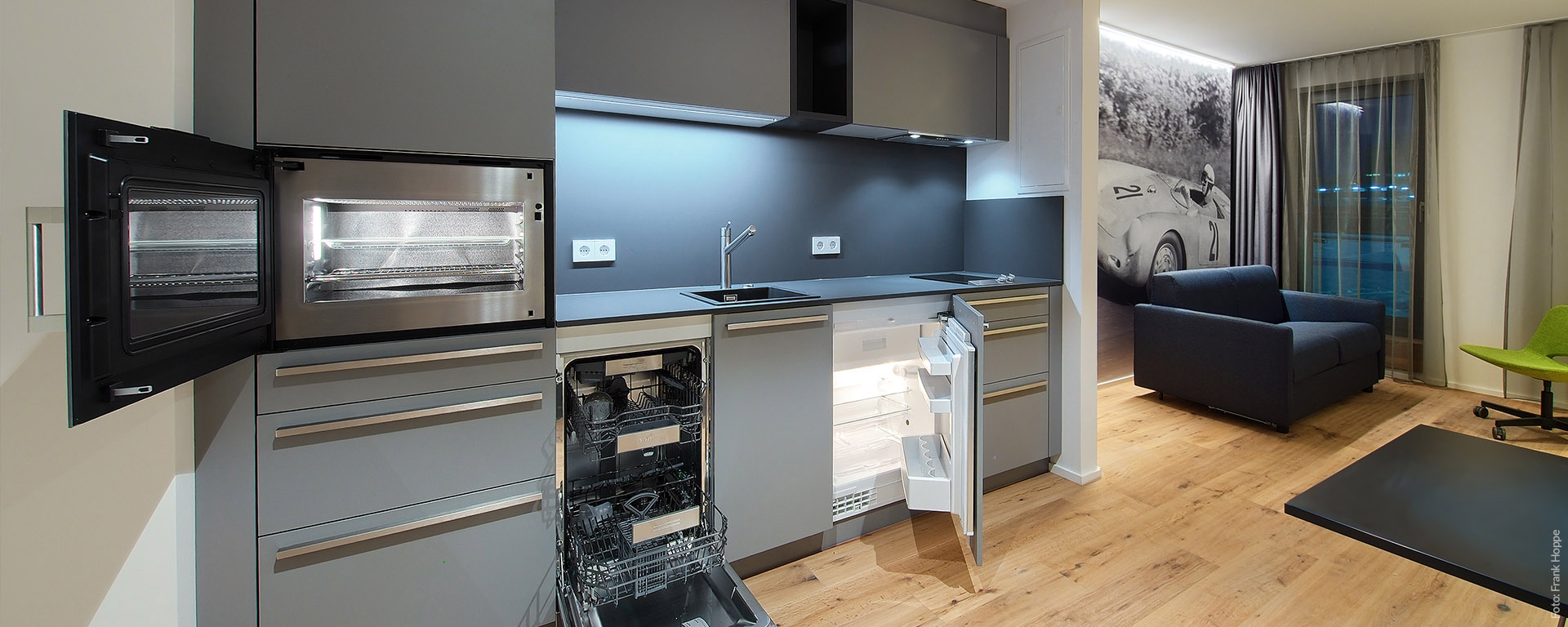 Wohnen auf Zeit in Böblingen: Apartment mit Küche für Ihren Business-Aufenthalt und als Service- und Montagezimmer-Apartment. 